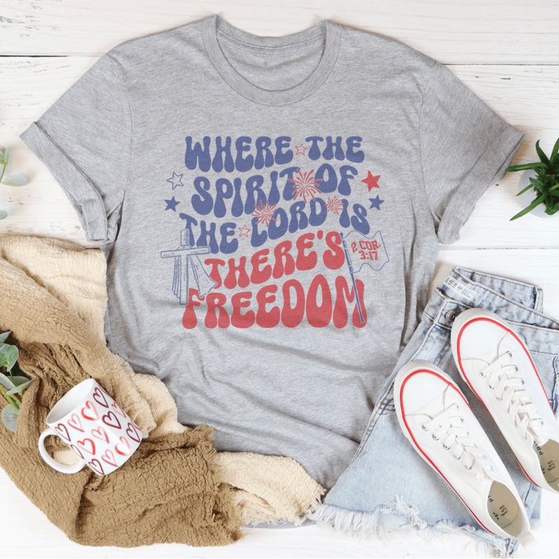 Where The Spirit Of The Lord Is There’s Freedom Tee Black Heather S