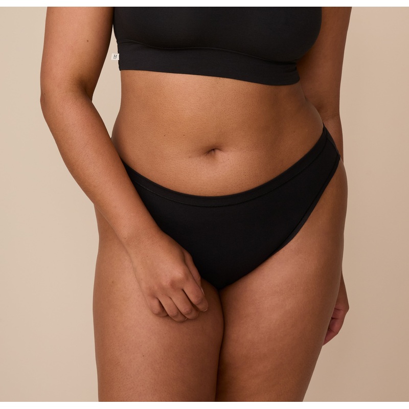 Cloud Cotton Bikini – Black Black XS