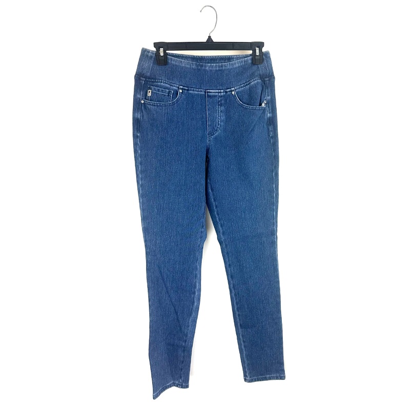 Dark Navy Rhinestone Embellished Jeans – Size 6