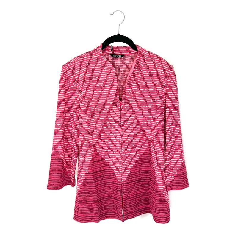 Pink Abstract Printed Zip Up – Size 2/4