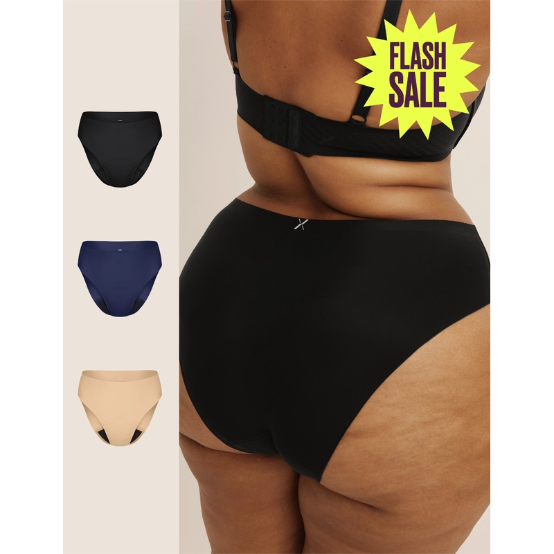 Super Leakproof No-Show French Cut 3-Pack