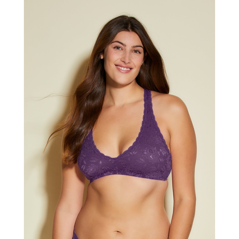 Beauty Racie Racerback Bralette Zaadi Purple S