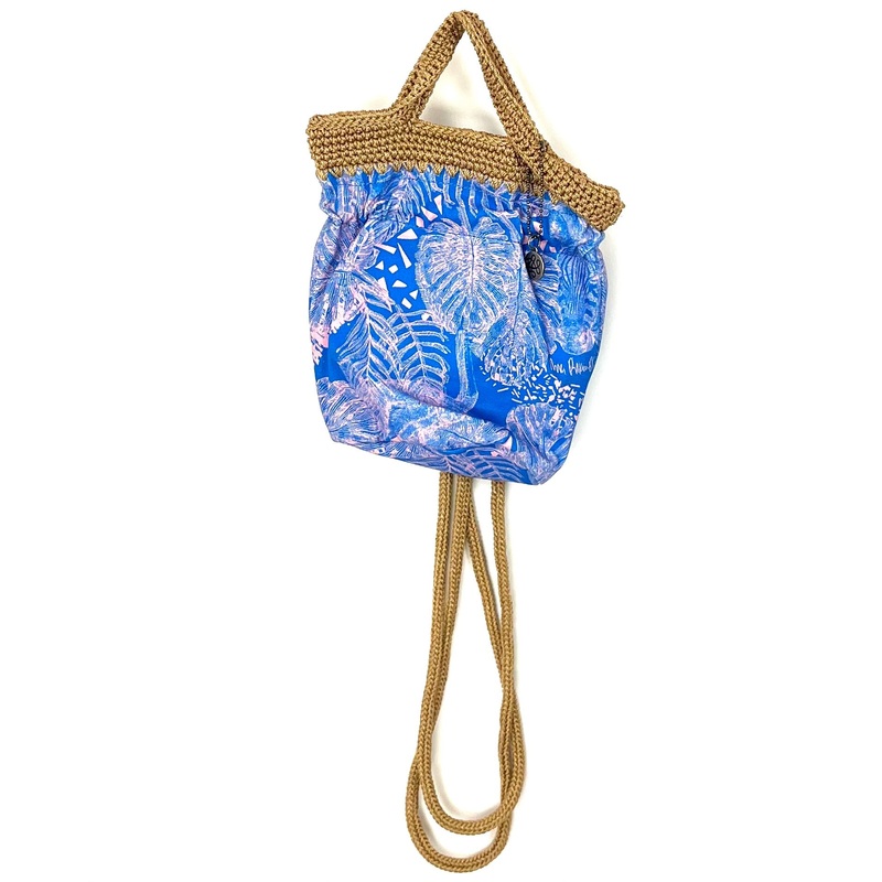 Blue & Pink Tropical Print Mini Backpack