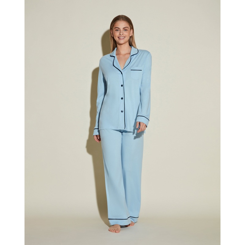 Ensemble Pyjama Haut  Manches Longues Et Pantalon Aasmani Blue/Navy Blue XS