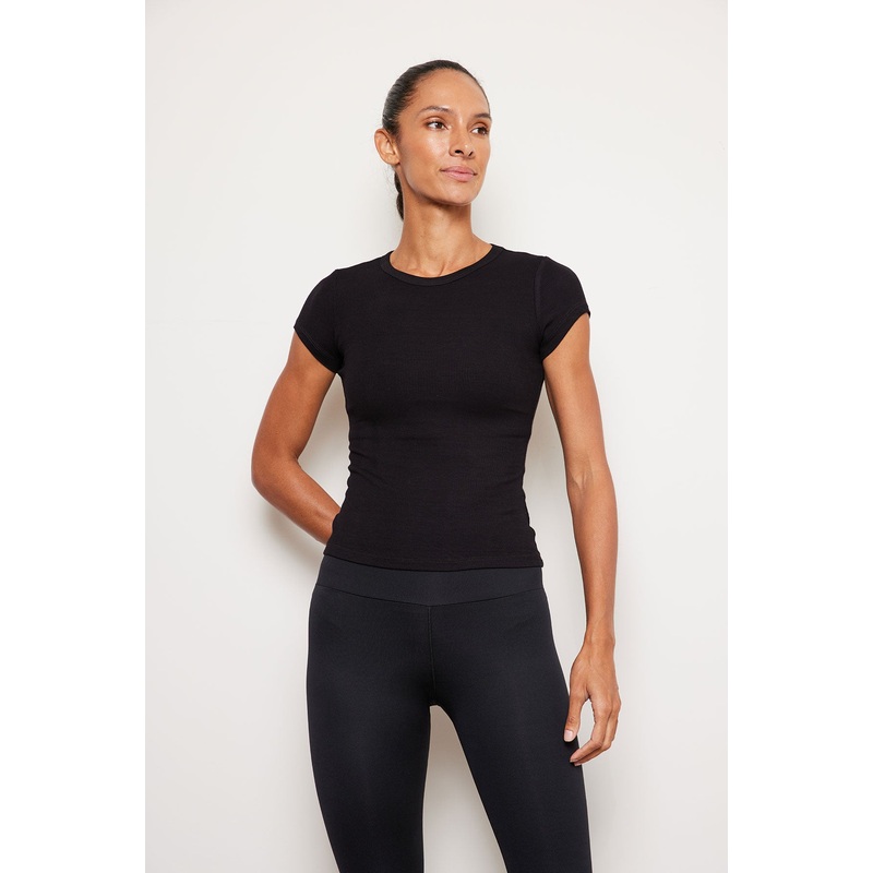 EQMT Plush Rib Cap Sleeve Tee WHT XS
