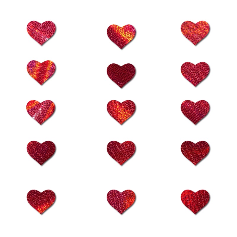 Pastease Confetti: Liquid Red Baby Heart Body Pasties by Pastease