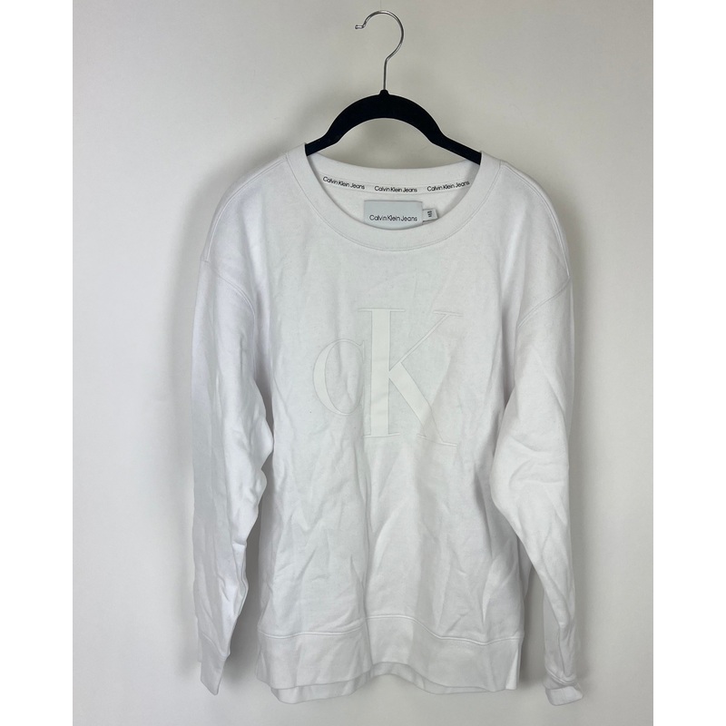 White Logo Sweatshirt – Small
