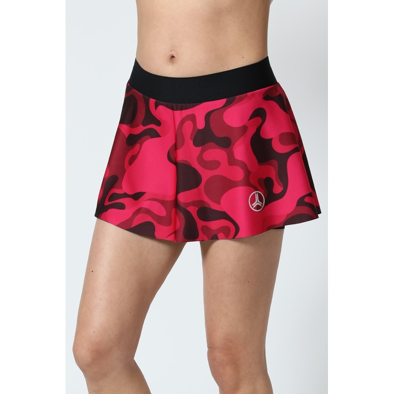 GET IT FAST SPEED WOMENS CAMO VELOCITY FLOUNCE TENNIS SKIRT HOT PINK L