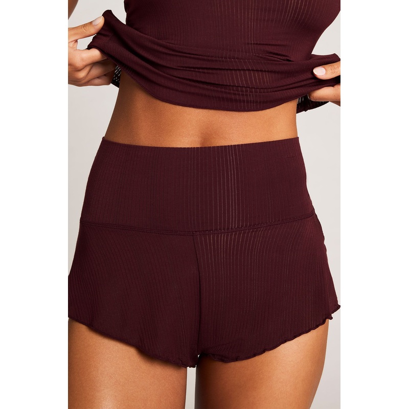 Whipped Mini Short in Garnet XS Garnet Single