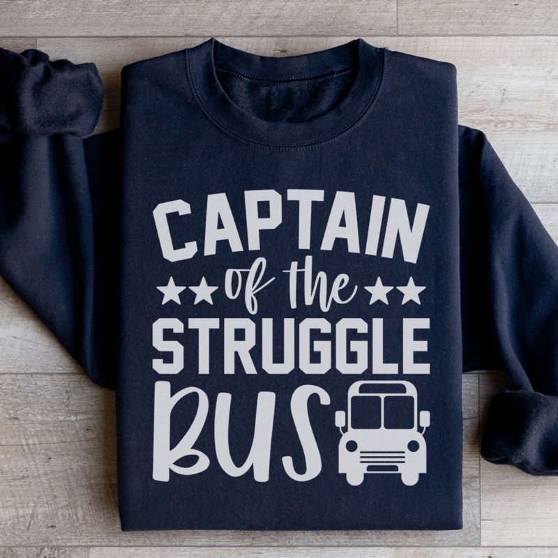 Captain Of The Struggle Bus Sweatshirt Black S