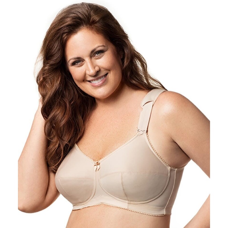 Elila Printed Full Coverage Wire-Free Bra – Nude 46E