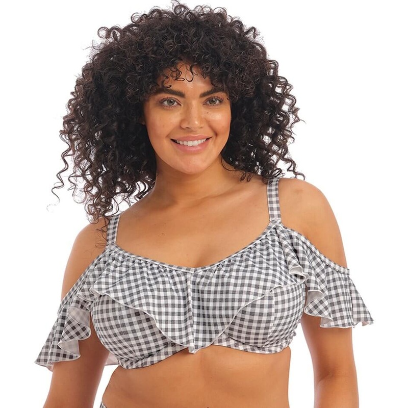 Elomi Swim Checkmate Underwired Bikini Top – Grey Marl 36I