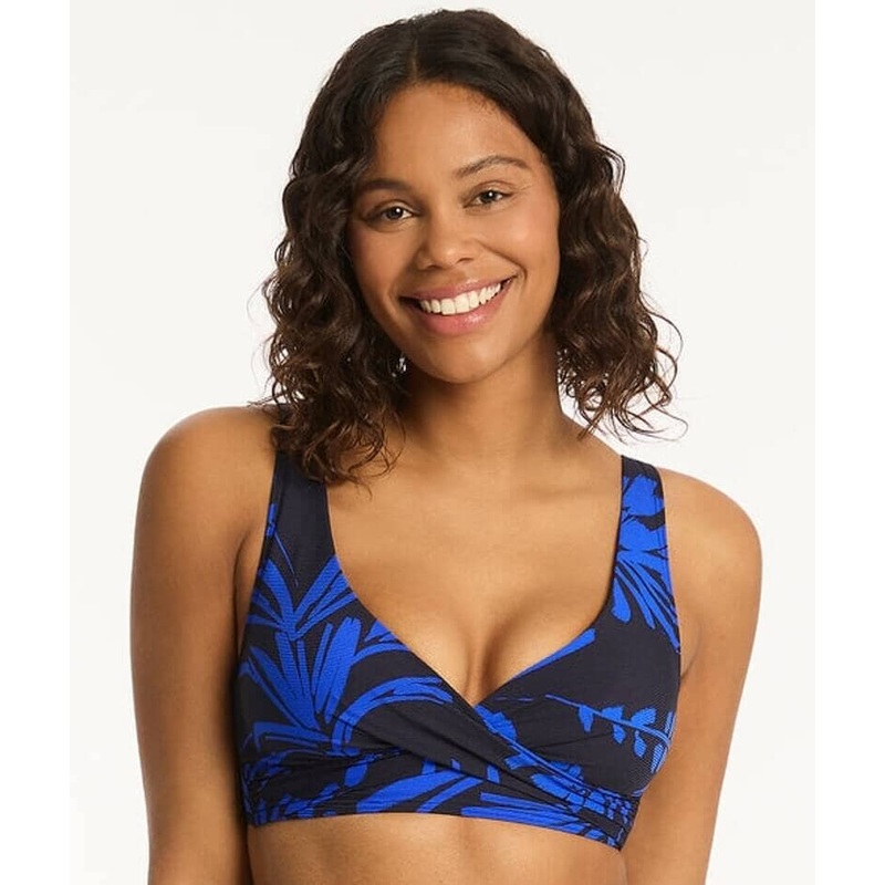 Sea Level Tradewind Cross Front A-DD Cup Bikini Top – Night Sky 4