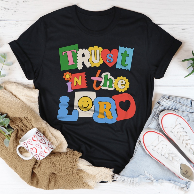 Trust In The Lord Tee Black Heather S
