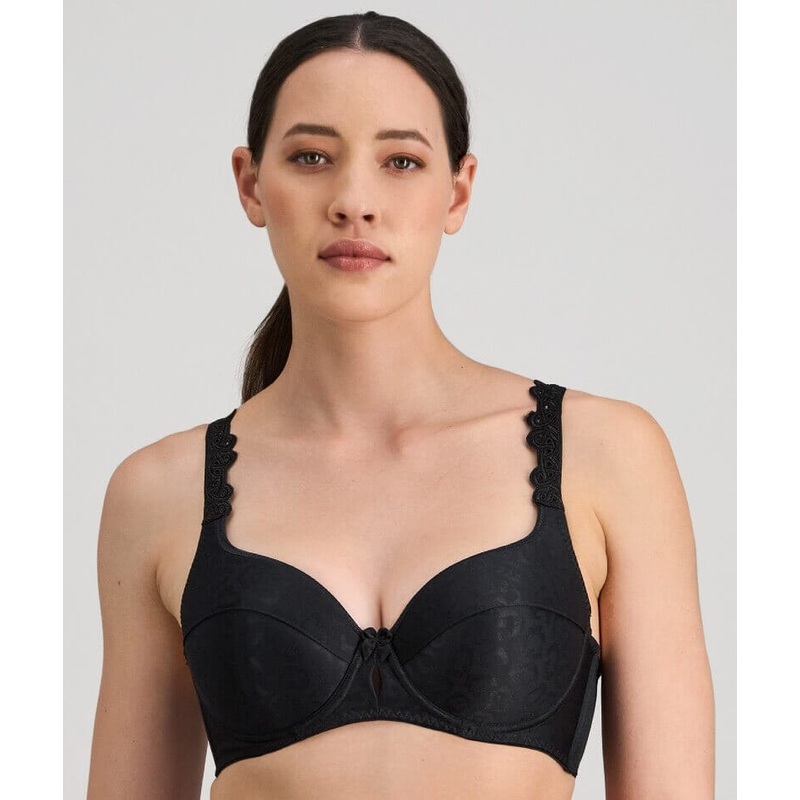 Bendon Damask Contour Underwire Bra – Black 32A