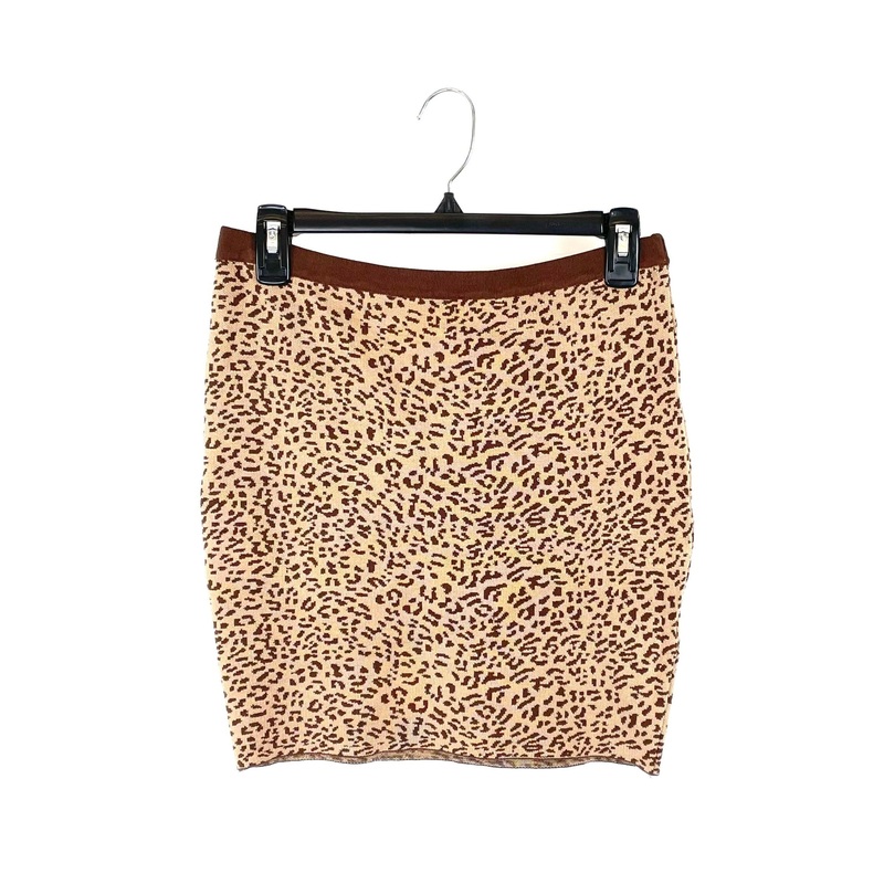 Brown Cheetah Print Mini Skirt – Small, Medium, Large Small