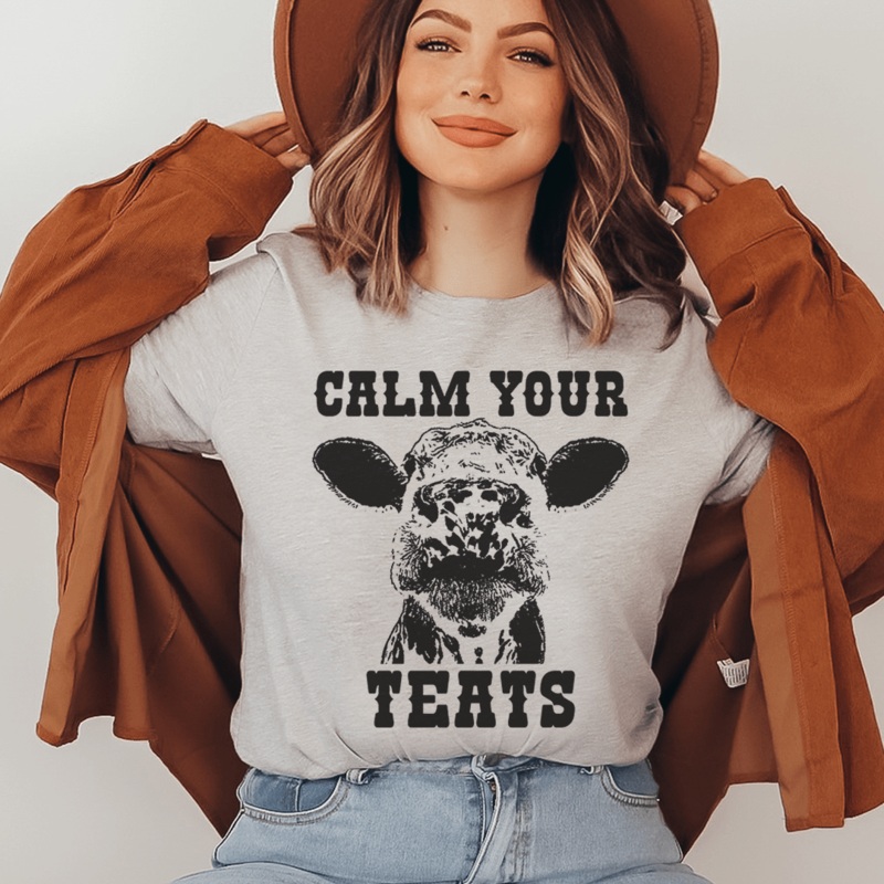 Calm Your Teats Tee Athletic Heather S
