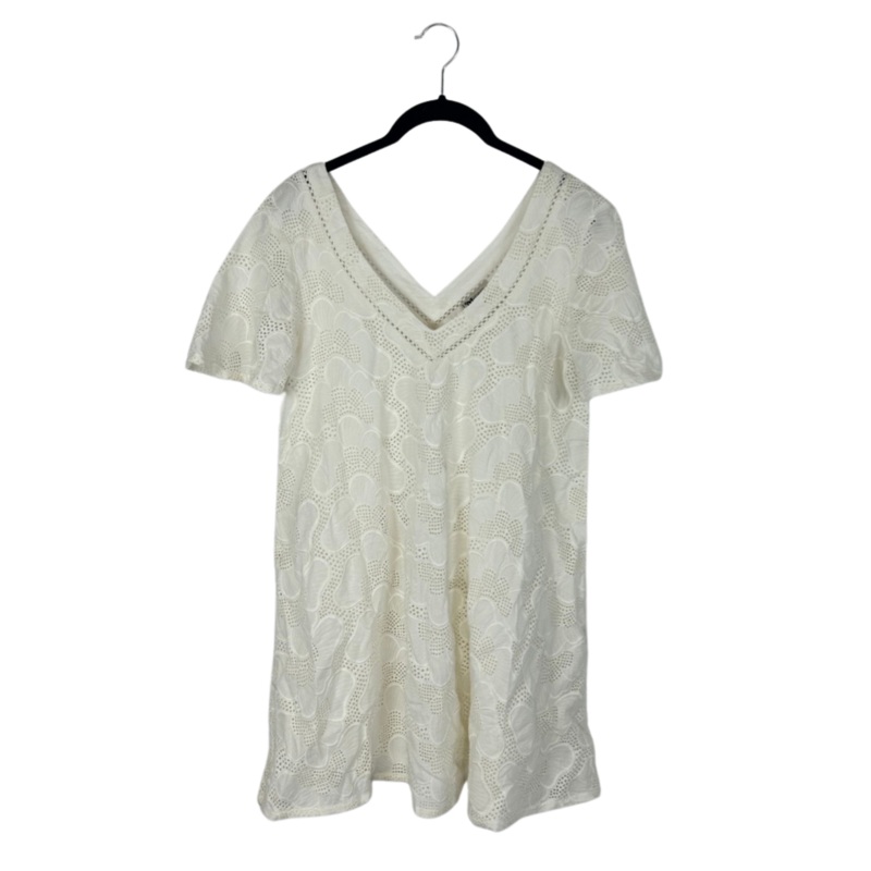 White Floral Dress – Small