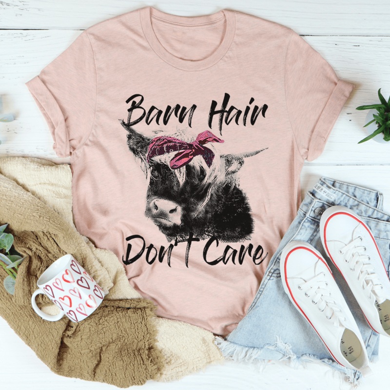 Barn Hair Don’t Care Tee Heather Prism Peach S