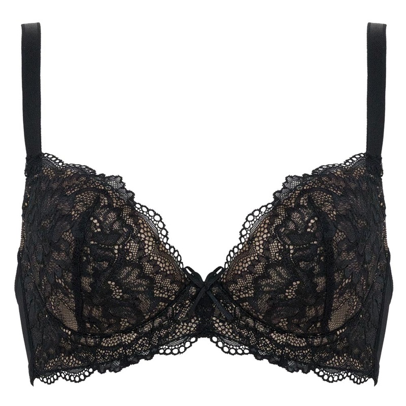 Belle Push-Up Plunge Bra 65B (US 30B) Black