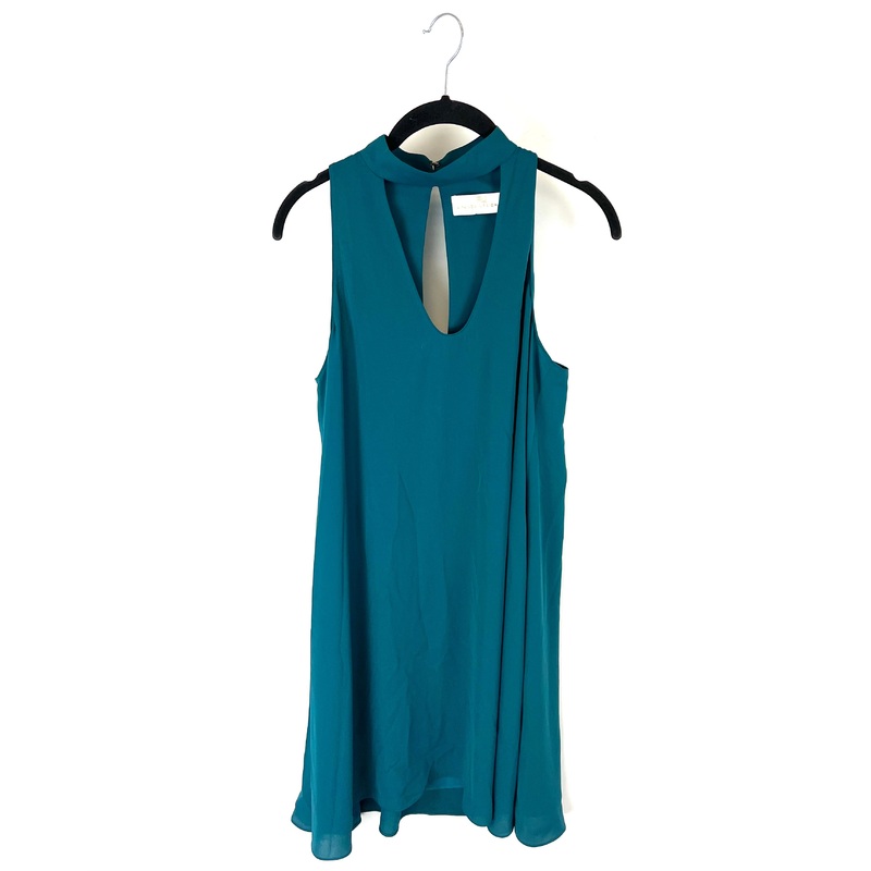 Dark Teal Sleeveless Dress – Size 4-6
