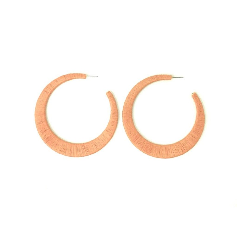Pink Wrapped Hoops