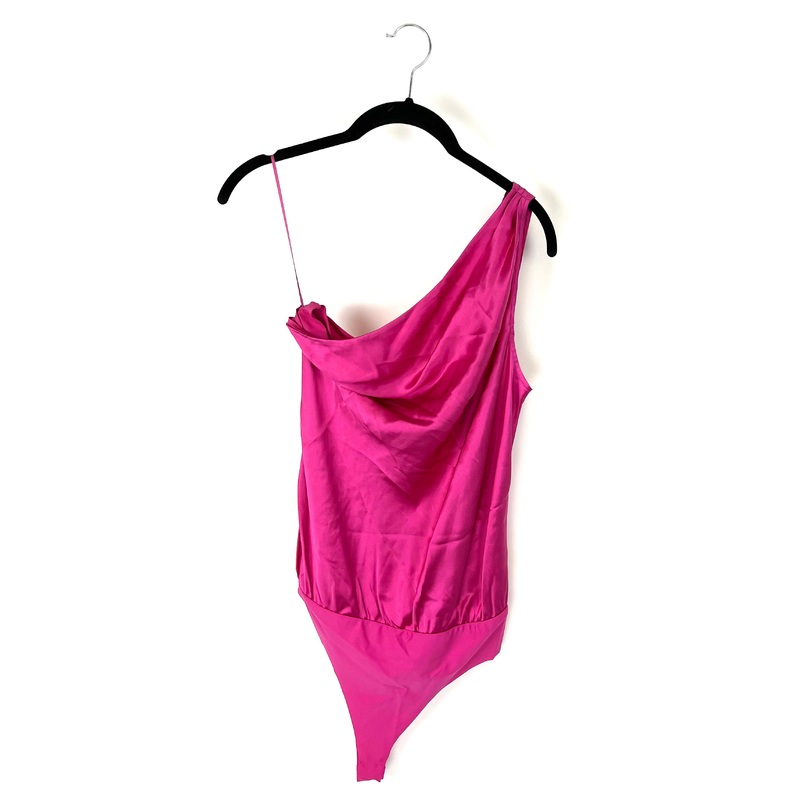 Pink One Shoulder Bodysuit – Size 2/4 Extra Small