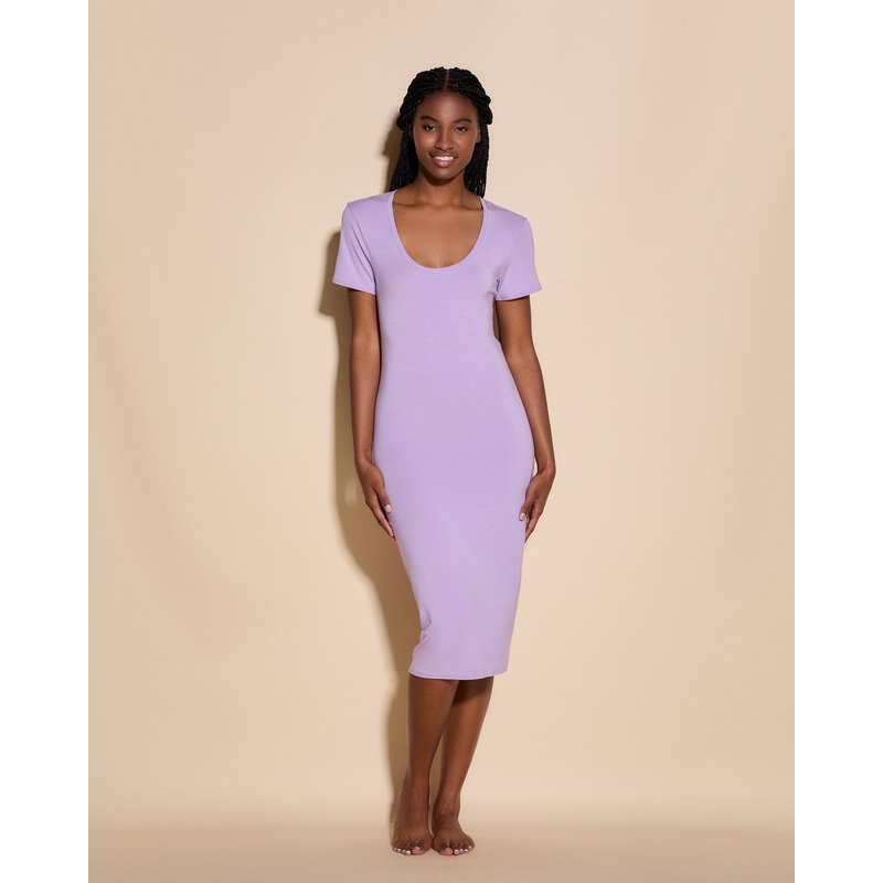 Abito Con Scollo Rotondo Icy Violet XS