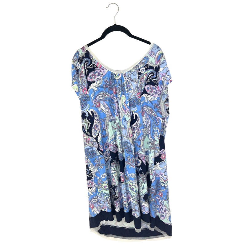 Blue Paisley Patterned Nightgown – 1X