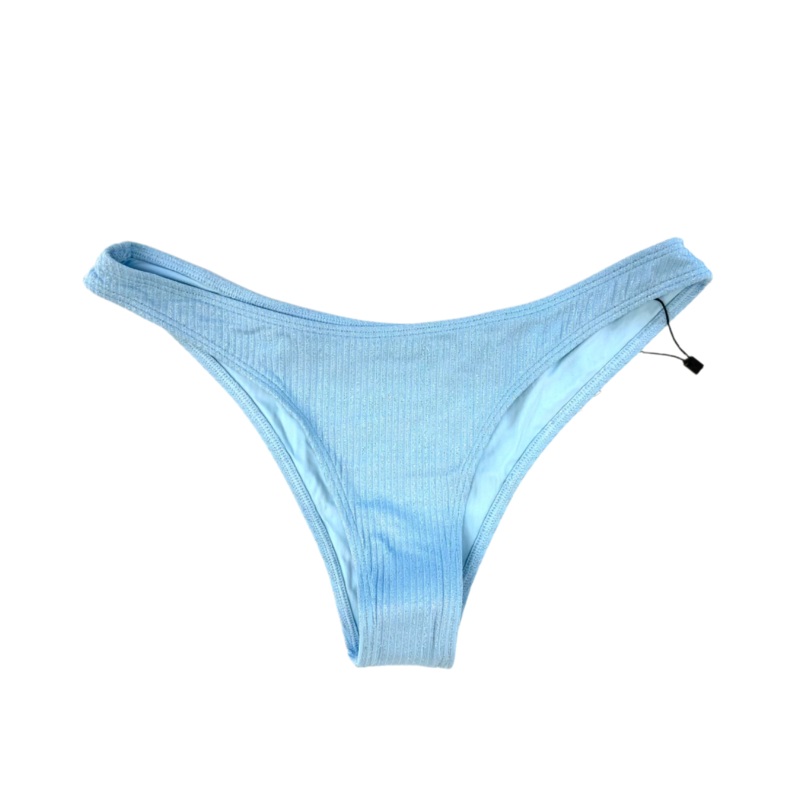 Light Blue Metallic Mid Rise Bikini Bottom – Extra Extra Large Extra Extra Large