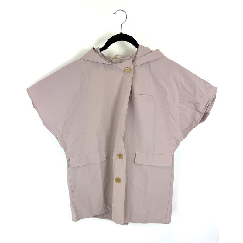 Light Mauve Short Sleeve Raincoat – Size 6 – 10 Medium (Size 4)