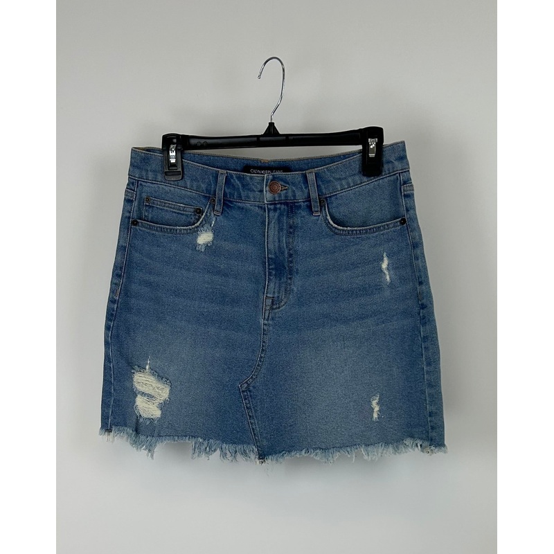Ripped Short Denim Skirt – Size 28