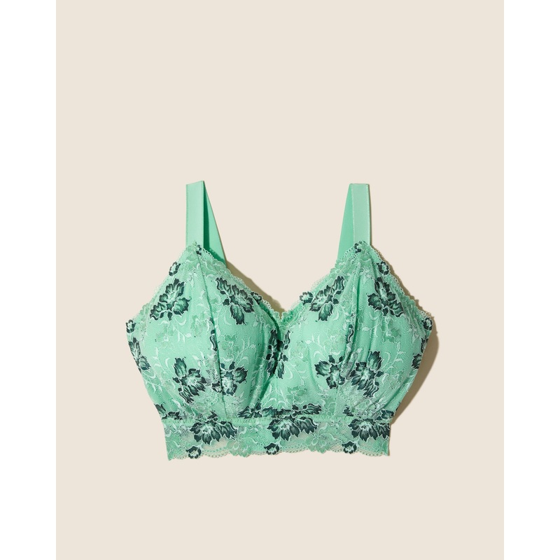 Ultra Curvy Longline Bralette Congo Ghana Lagoon Mint XS