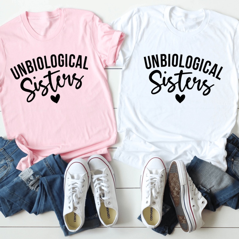 Unbiological Sisters Tee Pink S