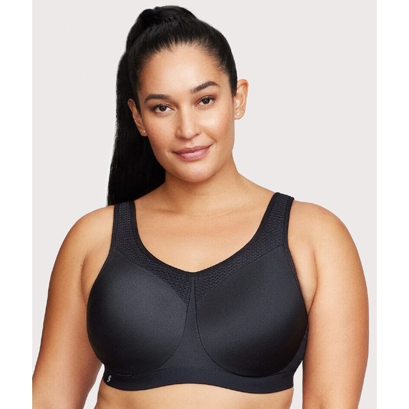 Glamorise High Impact Underwire Sports Bra – Black 32D