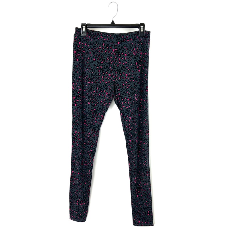 Gray and Pink Cheetah Print Leggings – Medium