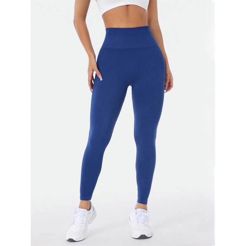 High Waist Active Leggings Royal Blue S
