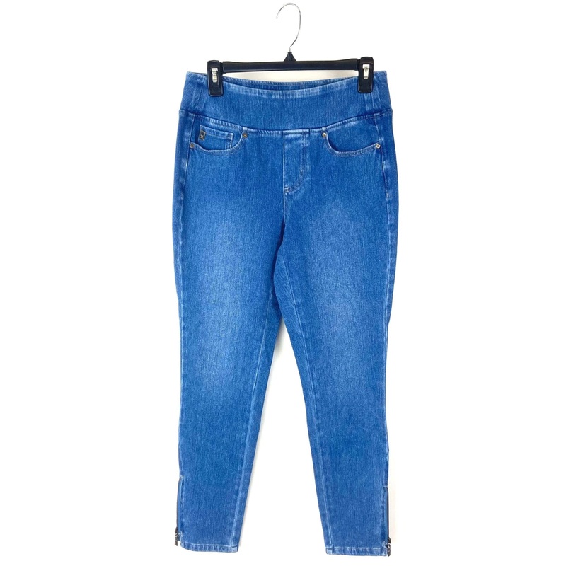 Medium Wash Jeans With Bottom Zippers – Size 6/8 and 12/14 6/8