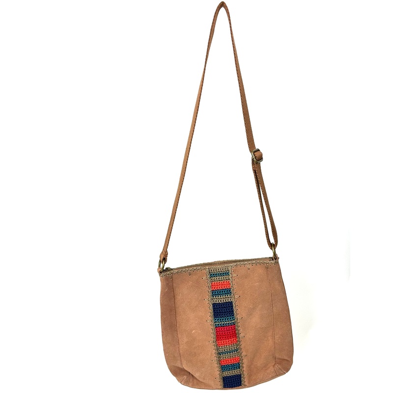 Brown Suede Crossbody Bag