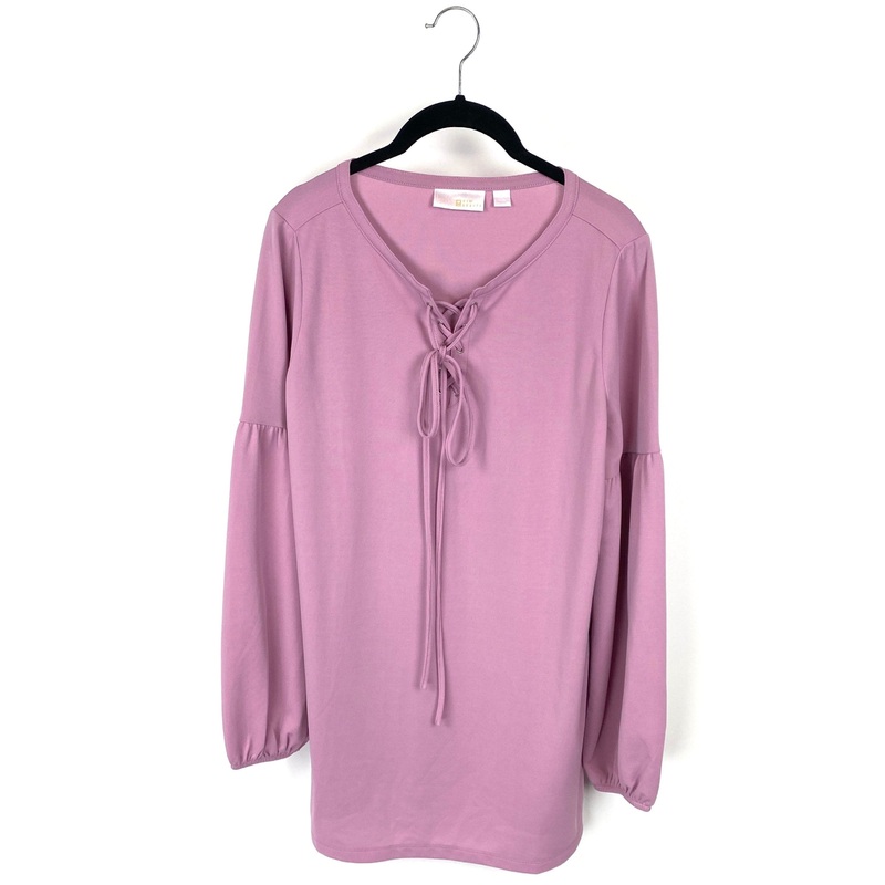 Light Purple Tie Neckline Top – Small/Medium
