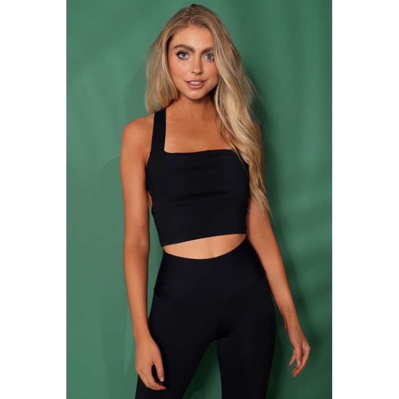 NATALIE BLACK Activewear Crop Top S