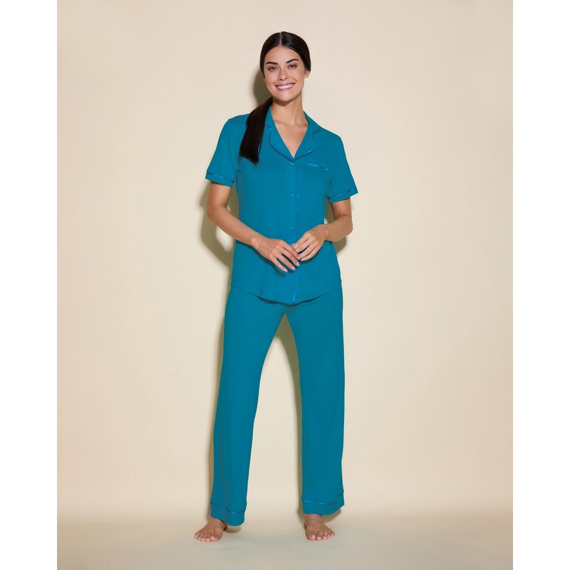 Pigiama Con Top A Maniche Corte E Pantaloni Udaipur Blue/Udaipur Blue XS