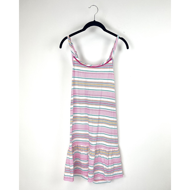 Pink Striped Lounge Dress – Small