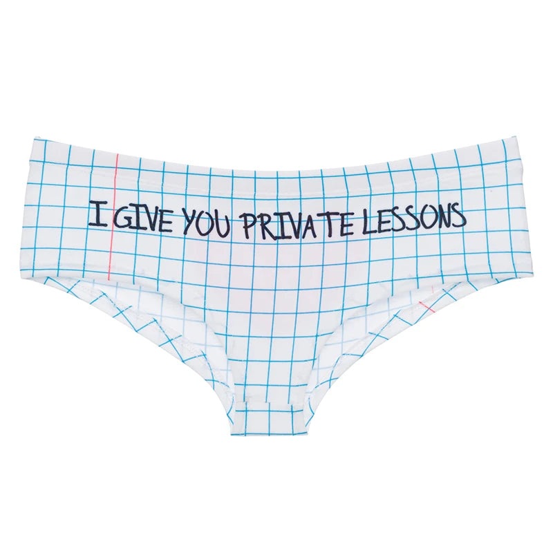 Private Lessons Humor Panty One Size