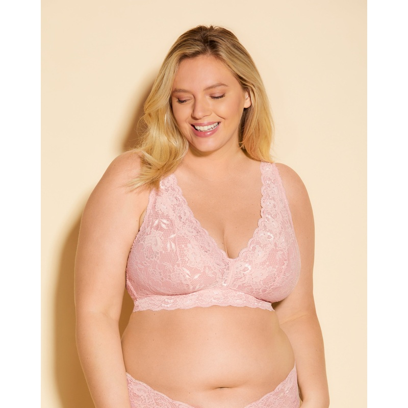 Ultra Curvy Longline-Bralette Plungie Jaipur Pink XS
