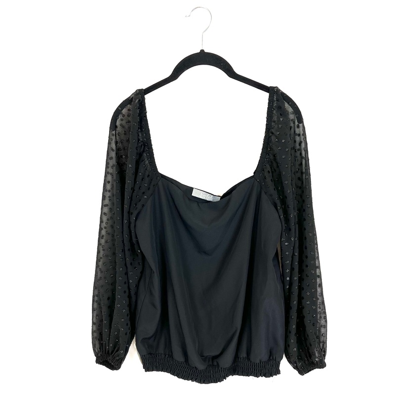 Black and Polka Dot Blouse – Size 6