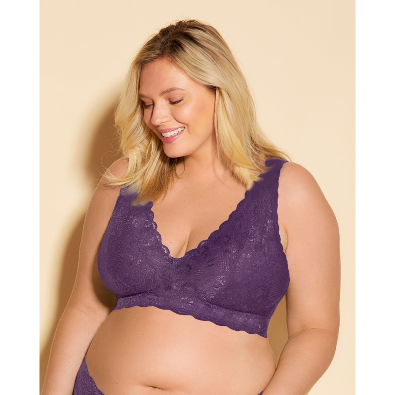Ultra Curvy Longline-Bralette Plungie Zaadi Purple XS
