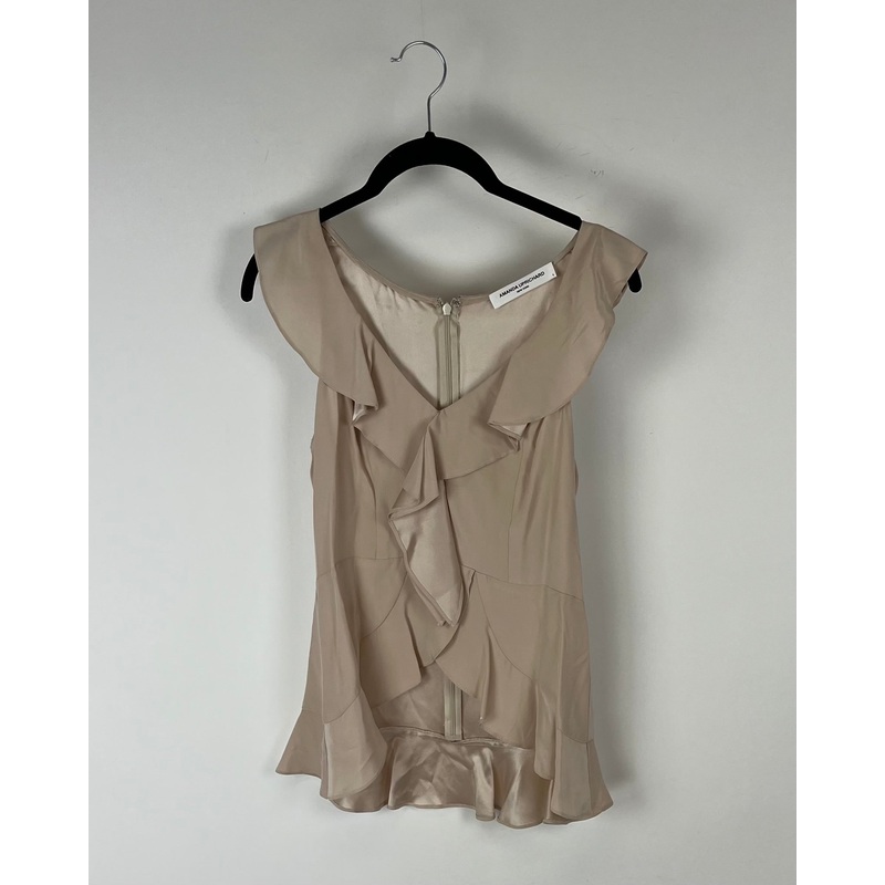 Champagne Sleeveless Blouse – Small