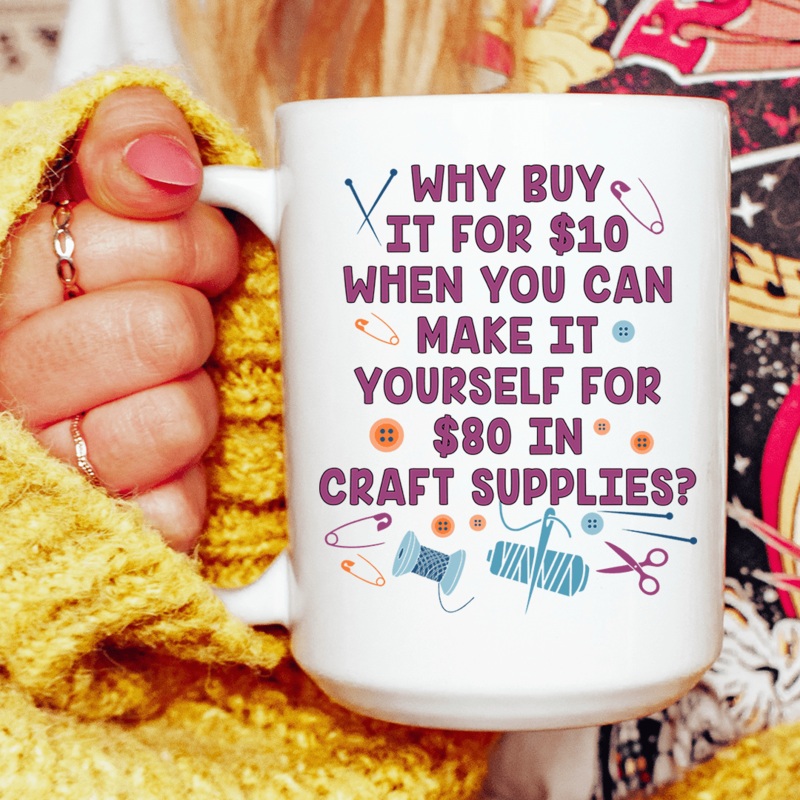 Crafty Girl Ceramic Mug 15 oz White One Size