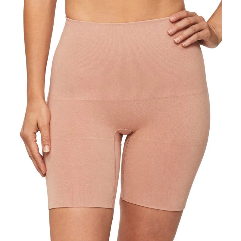 Nancy Ganz Bamboo Essentials Waisted Thigh Shaper Short – Mahogany S
